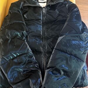 A New Day Black Glossy Puffer Jacket